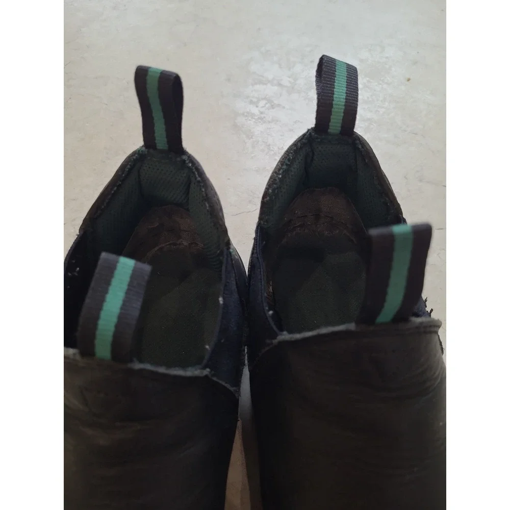 Georgia Giant Romeo Black Leather Slip on Loafer Men‎ SZ 10.5 Utility heavy duty